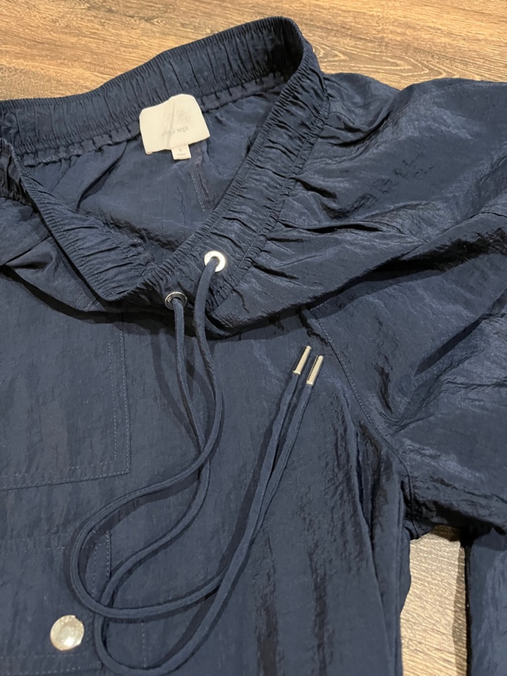 cinq a sept Navy Cargo Joggers with Snap Flaps - Picture 5 of 6